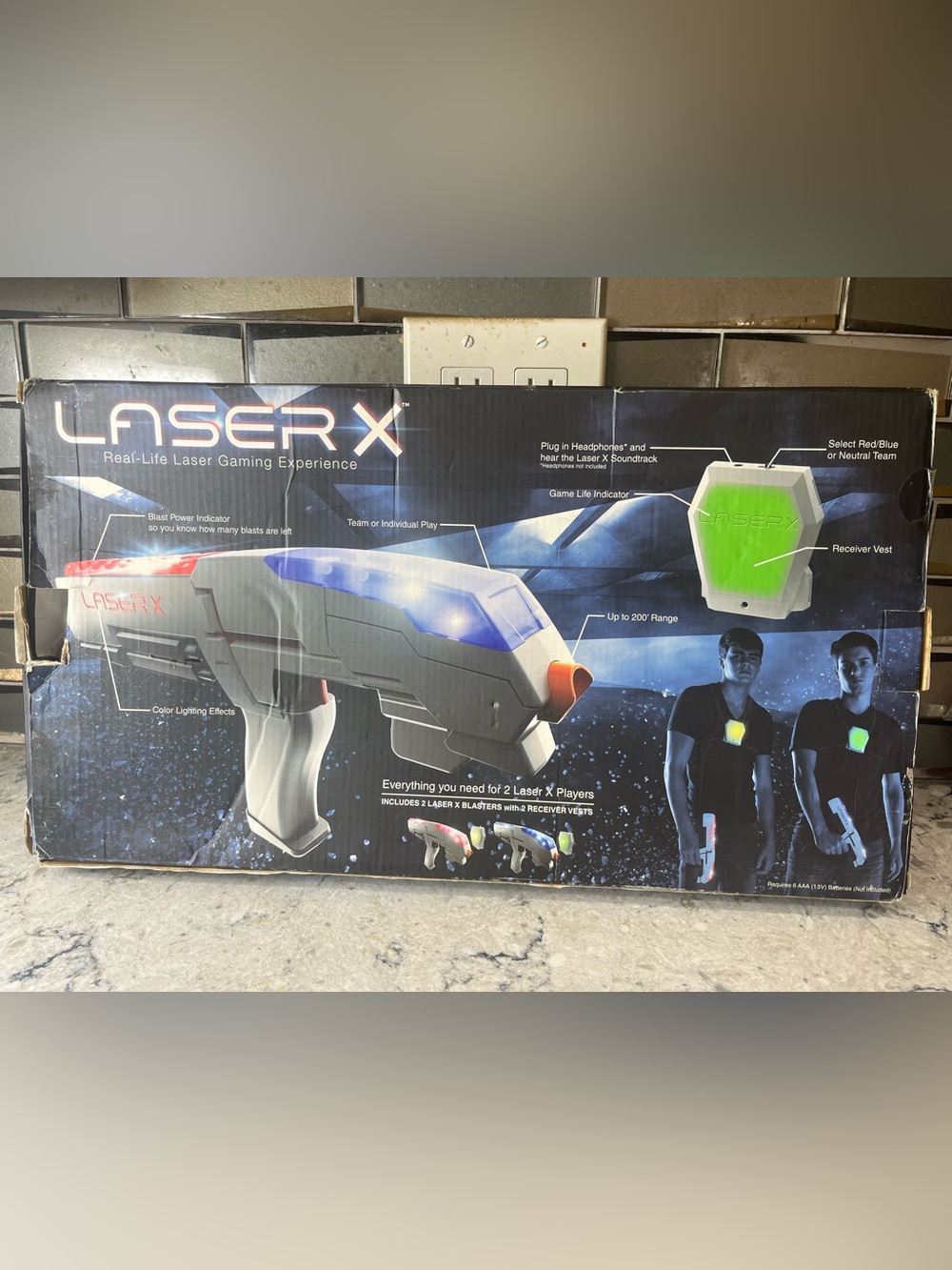 Laser X 2 Player Set Real-Life Laser Gaming Experience 200' Range Light Sound
